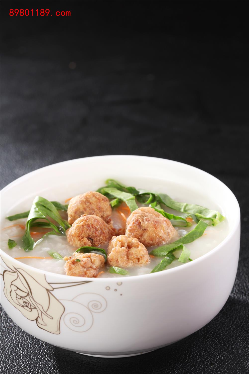 菜丝肉丸粥